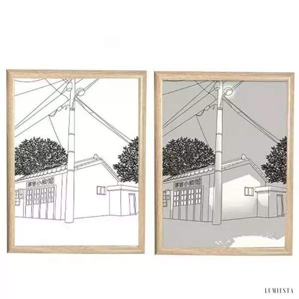 Lampka dekoracyjna z kreatywnym malowaniem styl minimalistyczny