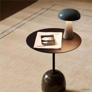 Stylowa przenośna lampa stołowa Como SC53 z kloszem w kształcie grzyba