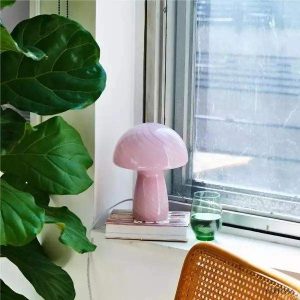 image_17-81.jpg Nowoczesna lampa stołowa w kształcie grzyba z kolorowym kloszem