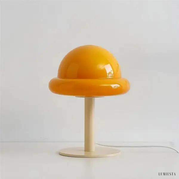 Lampa stołowa Morandi w stylu Bauhaus z kloszem grzybowym