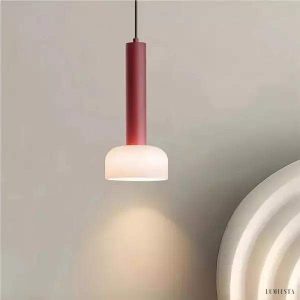 Nowoczesna włoska lampa wisząca minimalistyczna z kloszem szklanym