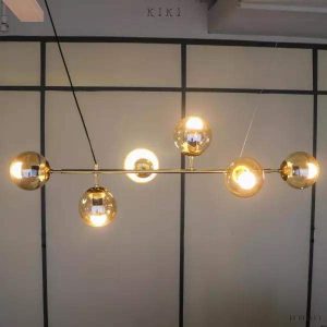 Lampa wisząca Orb w stylu industrialnym z kulistymi kloszami