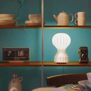 Lampa stołowa Gatto w stylu cocoon idealna do wnętrz