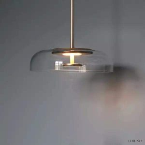 Classic glass pendant lamp in a minimalist style