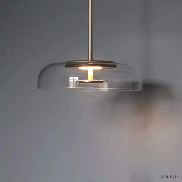 Classic glass pendant lamp in a minimalist style