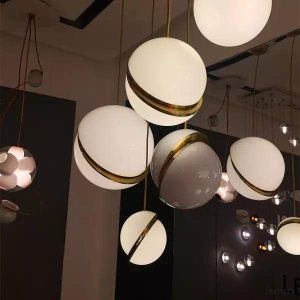 Polar - Lampa Wisząca Kula ze Szczotkowanym Mosiądzem