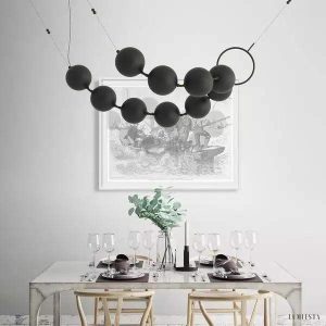 Lampa wisząca LED w stylu biżuterii z szklanymi kulami