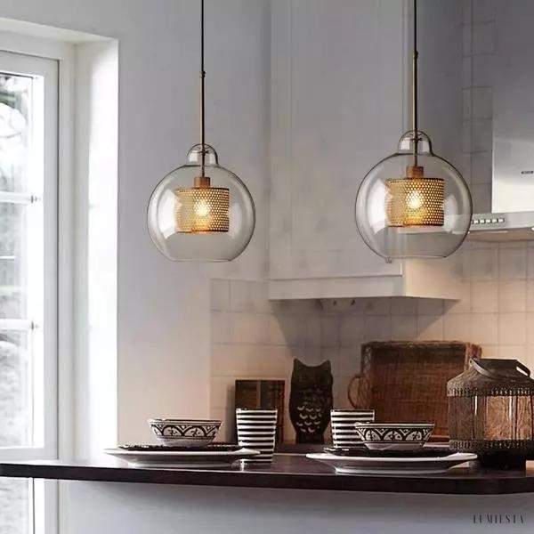 Wind glass pendant lamp in modern style