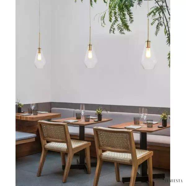 Nowoczesny szklany wisiorek w minimalistycznym stylu