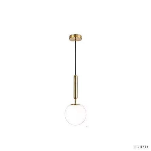 Lita - lampa wisząca z dmuchanymi szklanymi kulkami, widok z boku