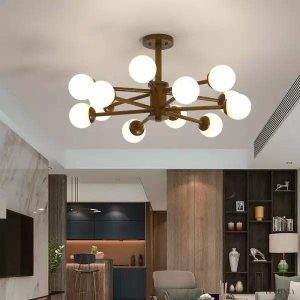 Lampa sufitowa Origin w drewnianym stylu molekularnym