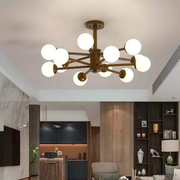 Lampa sufitowa Origin w drewnianym stylu molekularnym