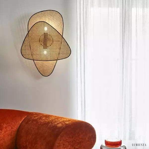 Lampa wisząca Pala w stylu nowoczesnym z rattanu