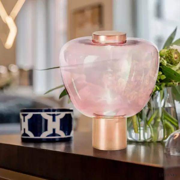 Lampka stołowa RIFLESSO szklana w kształcie bąbelka