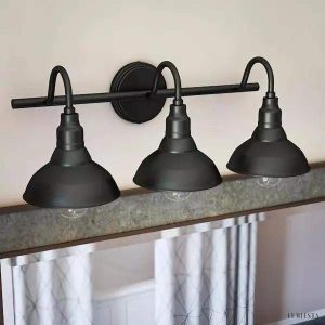 Lampy ścienne trzy punkty czarna metalowa lampa przemysłowa