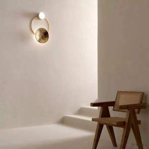 Lampa ścienna Gioielli w stylu nowoczesnym z metalową dekoracją