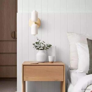 Lampy ścienne Nordyckie szklane dwugłowe w stylu minimalistycznym