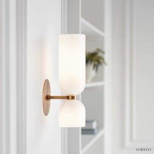 Lampa ścienna Edie i Betty w stylu nowoczesnym z szkła opalowego