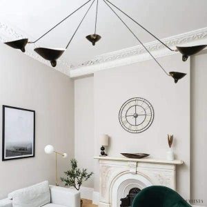 Obeji - Lampa sufitowa stylowa z regulowanym kloszem