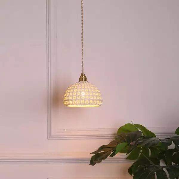 Nowoczesna ceramiczna lampa wisząca w owalnym kształcie