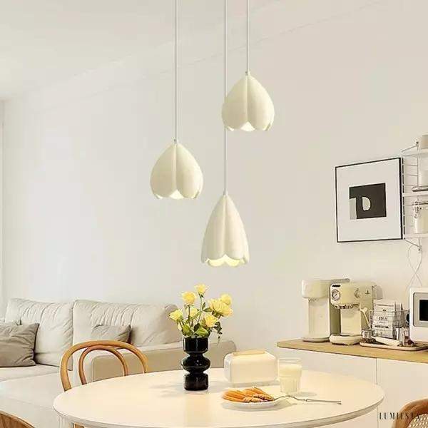 Lampa Wisząca Kwiatowa w Stylu Francuskim z Pąkami