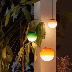 Lampa Wisząca Dipping witrażowa z unikalnym kloszem