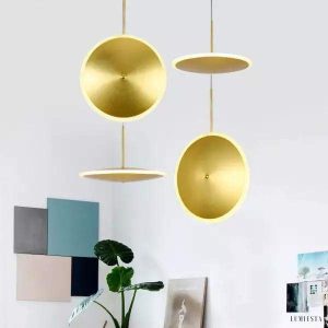 Lampa Wisząca Chrona Dish Mosiężna Design 20 30 40 cm