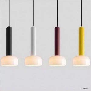 Nowoczesna włoska lampa wisząca minimalistyczna z kloszem szklanym