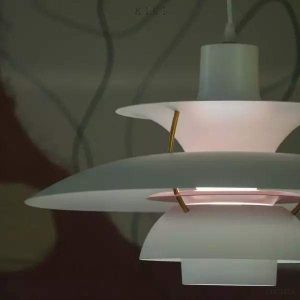 Skandynawska metalowa lampa wisząca wielowarstwowa