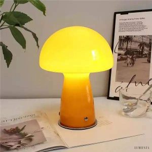 Lampka stołowa grzybek w stylu Bauhaus - pełna forma lampy