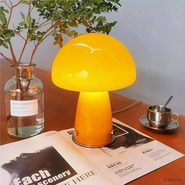 Lampka stołowa grzybek z dimmerem - lampa w minimalistycznym ujęciu
