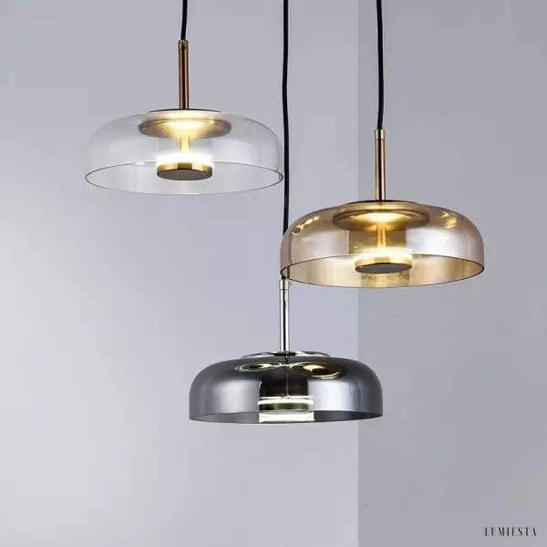 Classic glass pendant lamp in a minimalist style