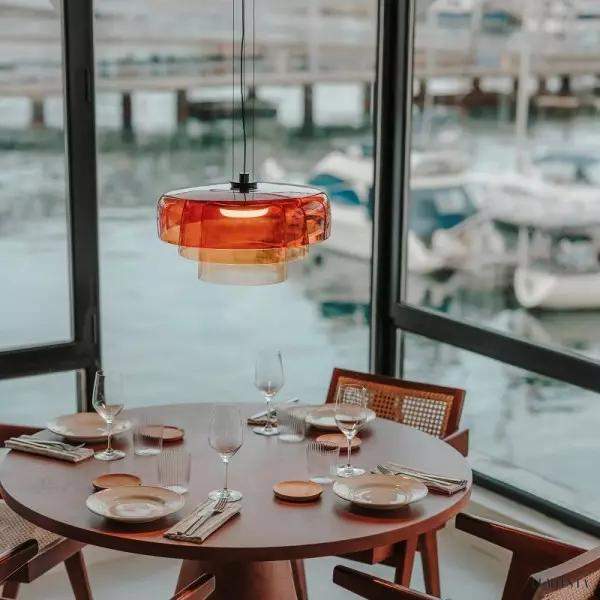 Lampa wisząca Prim szklane cylindryczne klosze kolorowe