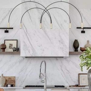 Min elegant LED pendant lamp with arched arms
