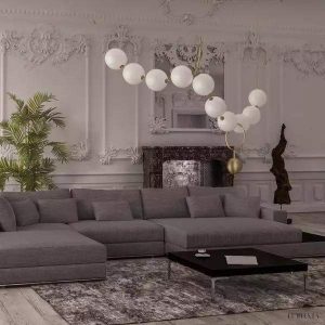 Lampa wisząca LED w stylu biżuterii z szklanymi kulami