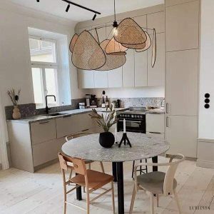 Lampa wisząca Pala w stylu nowoczesnym z rattanu