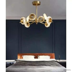 Lampa sufitowa LED z kryształowymi elementami w stylu nowoczesnym