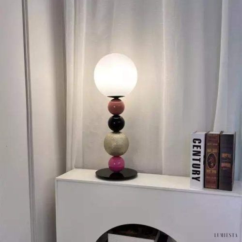 Kolorowa Lampa Stolikowa z Okrągłych Kulek 58 cm
