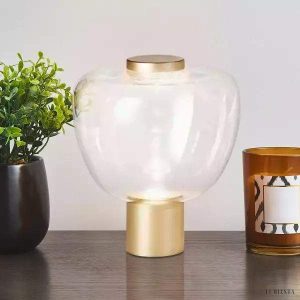 Lampka stołowa RIFLESSO szklana w kształcie bąbelka