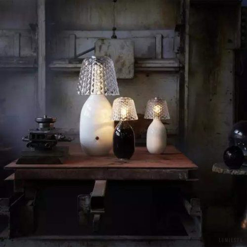 Lampa stołowa Candy Light z kryształowym kloszem elegancka