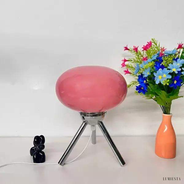 Lampa stołowa Bauhaus Lollipop szklana na trójnogu