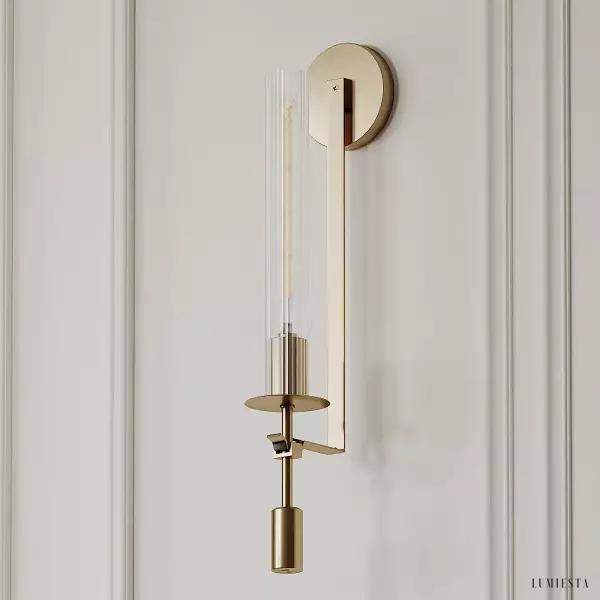 Lampa ścienna Fontanelle w stylu nowoczesnym z brązu