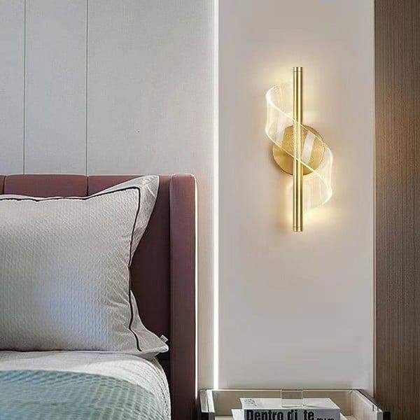 Nowoczesna lampka ścienna LED Spiral z luksusowymi krzywymi
