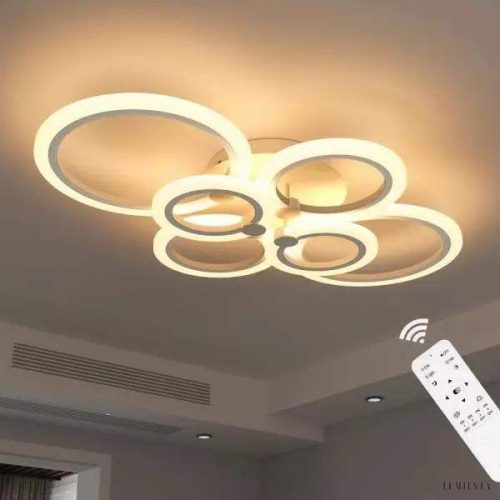 Nowoczesna lampa sufitowa LED w kształcie pierścieni 80 cm