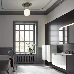 Lampa sufitowa Bauhaus DMB 26 z okrągłym kloszem szklanym