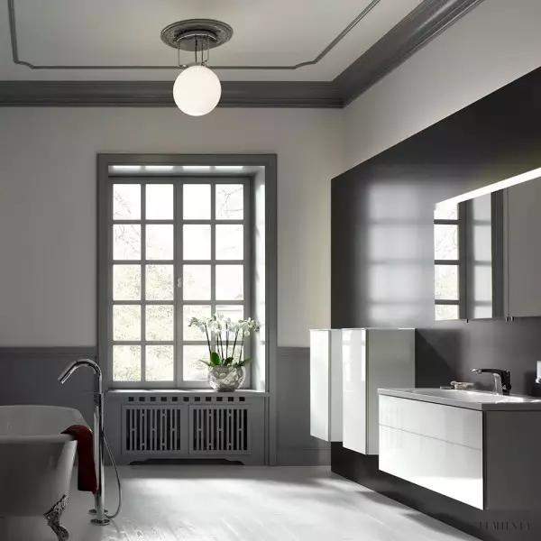 Lampa sufitowa Bauhaus DMB 26 z okrągłym kloszem szklanym