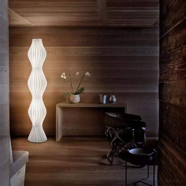 Modern LED floor lamp with wavy pattern 173 cm