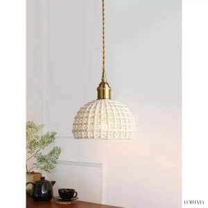 Nowoczesna ceramiczna lampa wisząca w owalnym kształcie