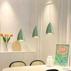 Lampa Wisząca Kwiatowa w Stylu Francuskim z Pąkami