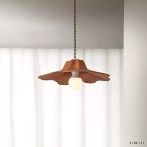 Kolorowa lampa wisząca w kształcie kwiatu